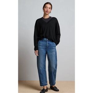 American Eagle Outfitters Dark Blue Cropped Jeans